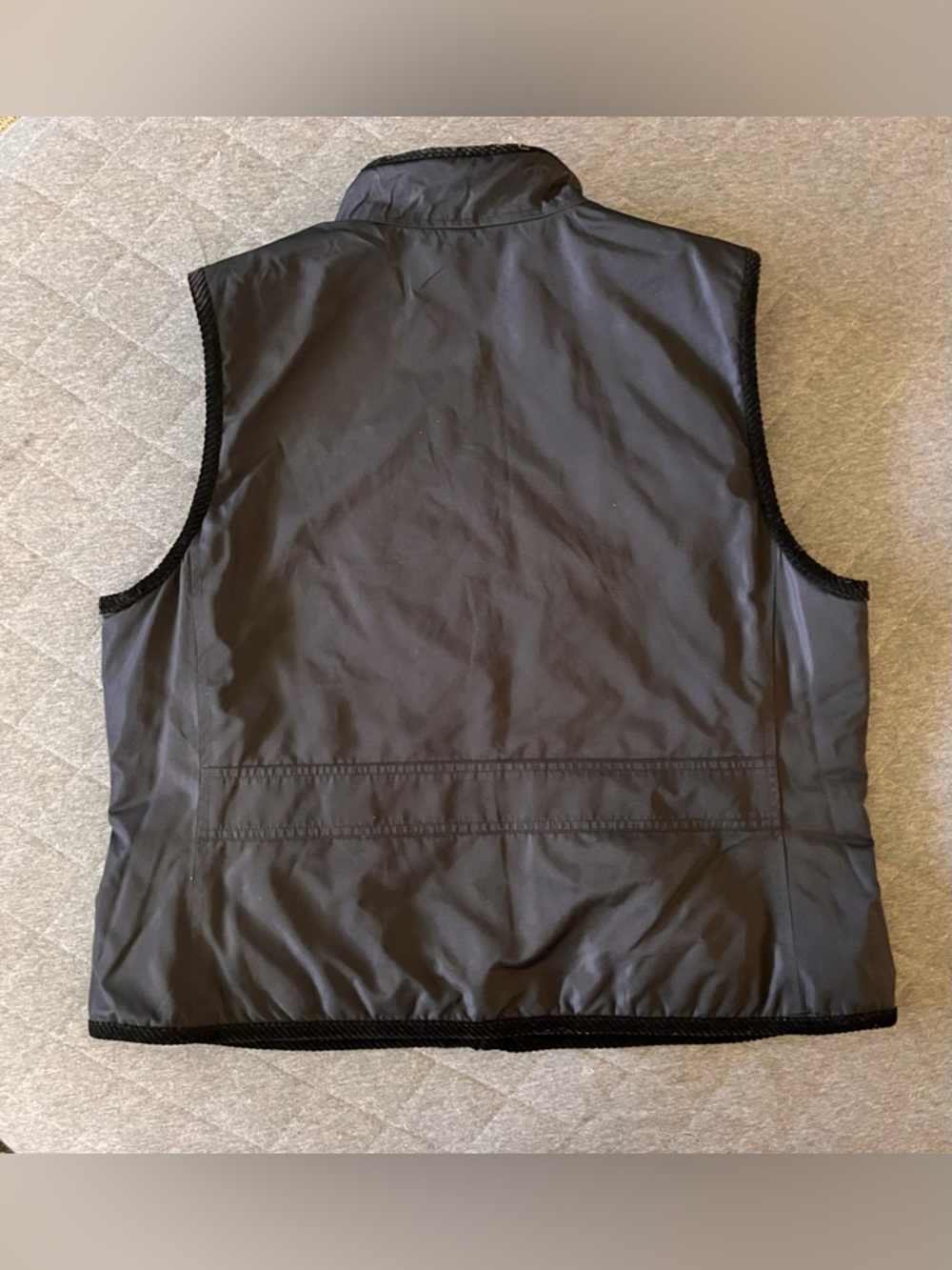 LAUREN Ralph Lauren XL Reversible Black Silver Quilted Hunting Vest Exc Cond - Picture 6 of 9